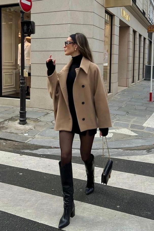 Ladies Classic Double Button Coat