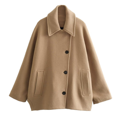 Ladies Classic Double Button Coat