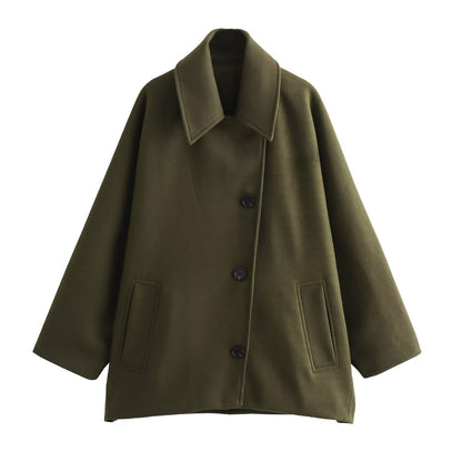 Ladies Classic Double Button Coat