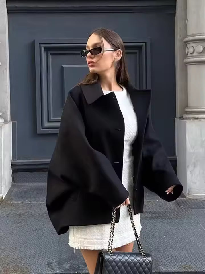 Ladies Classic Double Button Coat