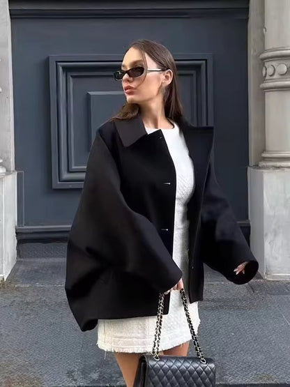 Ladies Classic Double Button Coat