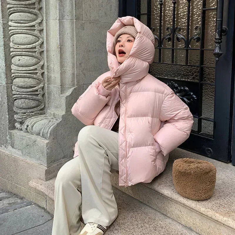 Women's Padded Parka with Fleece Lined Zip Up Coat