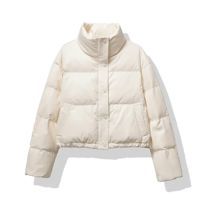 Women's Puffy Insulated Short Parka Jacket
