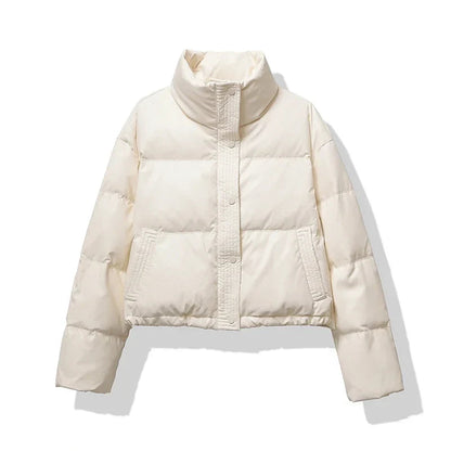 Women's Puffy Insulated Short Parka Jacket