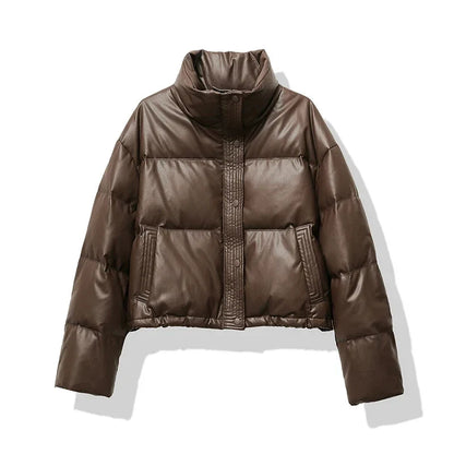Women's Puffy Insulated Short Parka Jacket