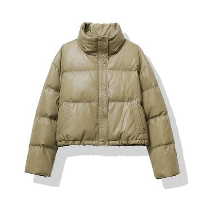 Women's Puffy Insulated Short Parka Jacket