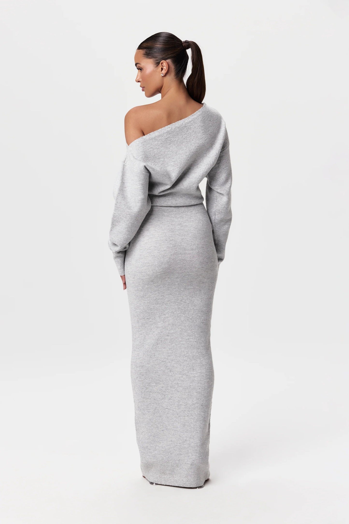 Women's Cozy Oversized Long Sleeve Dress with Cut Out Detail