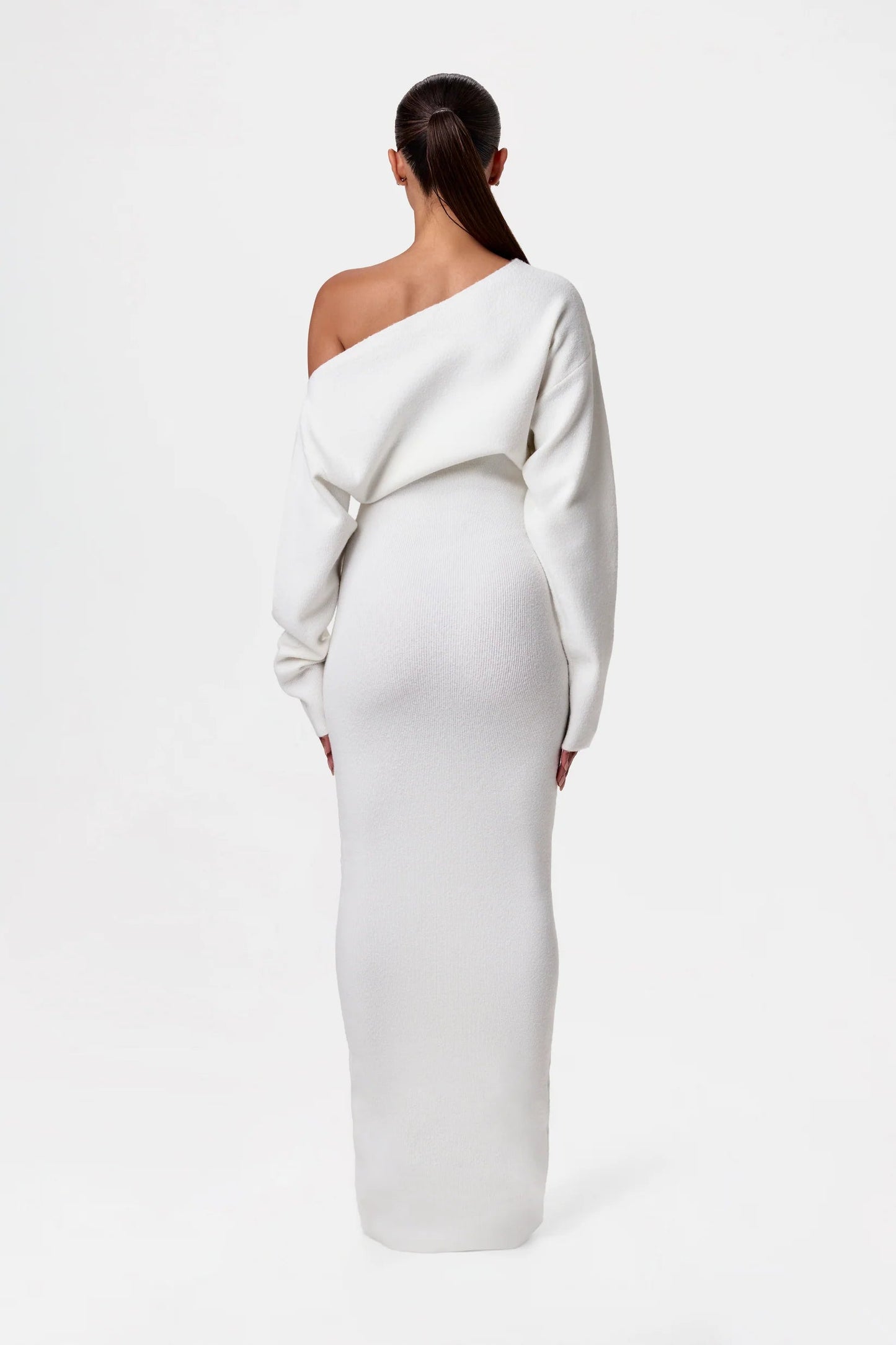 Women's Cozy Oversized Long Sleeve Dress with Cut Out Detail