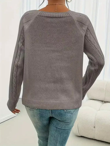 Women's Cable Knit Long Sleeve Sweater