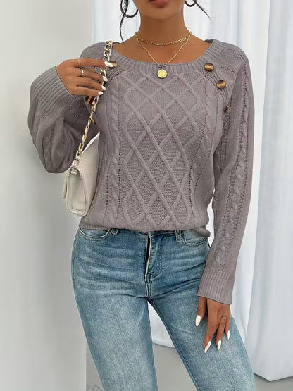Women's Cable Knit Long Sleeve Sweater