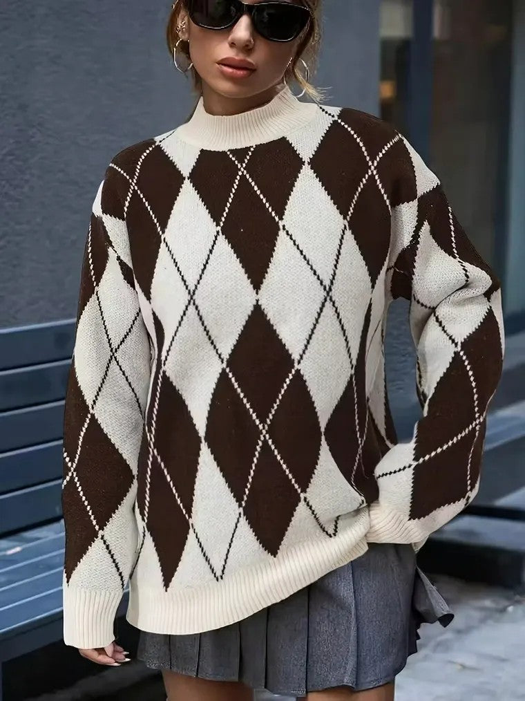 Ladies Cozy Crew Neck Long Sleeve Sweater - Nocini