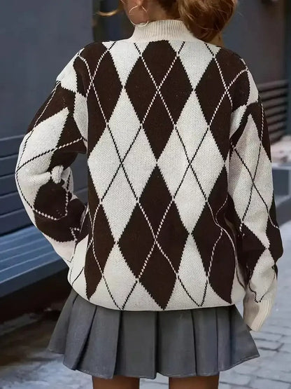 Ladies Cozy Crew Neck Long Sleeve Sweater
