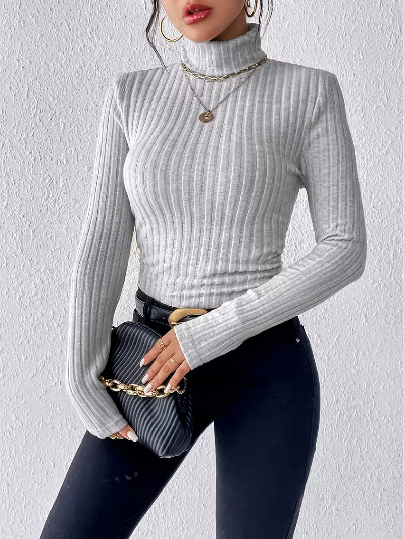 Tall Women's Vertical Ribbed Sweater - Nocini