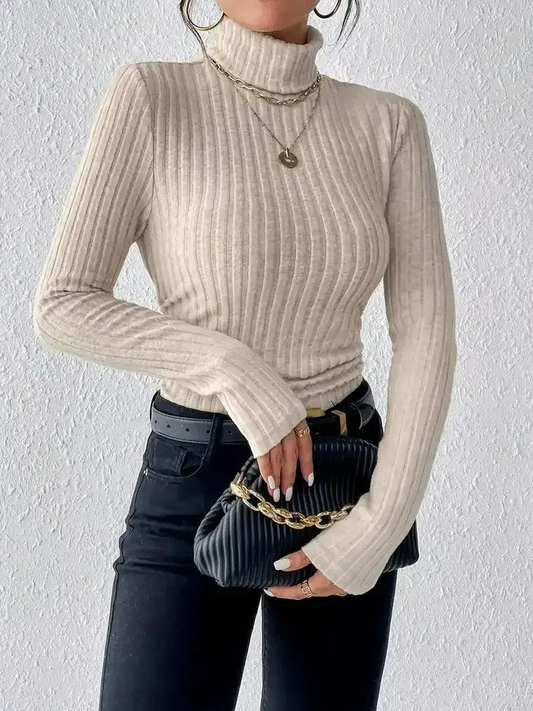 Tall Women's Vertical Ribbed Sweater