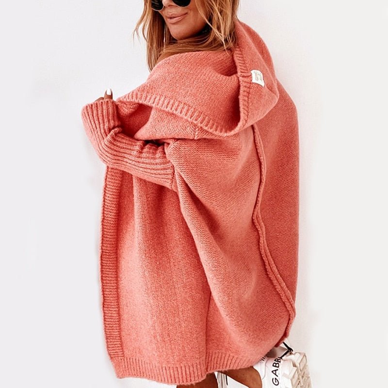 Women's Cozy Oversized Open Front Cardigan Sweater