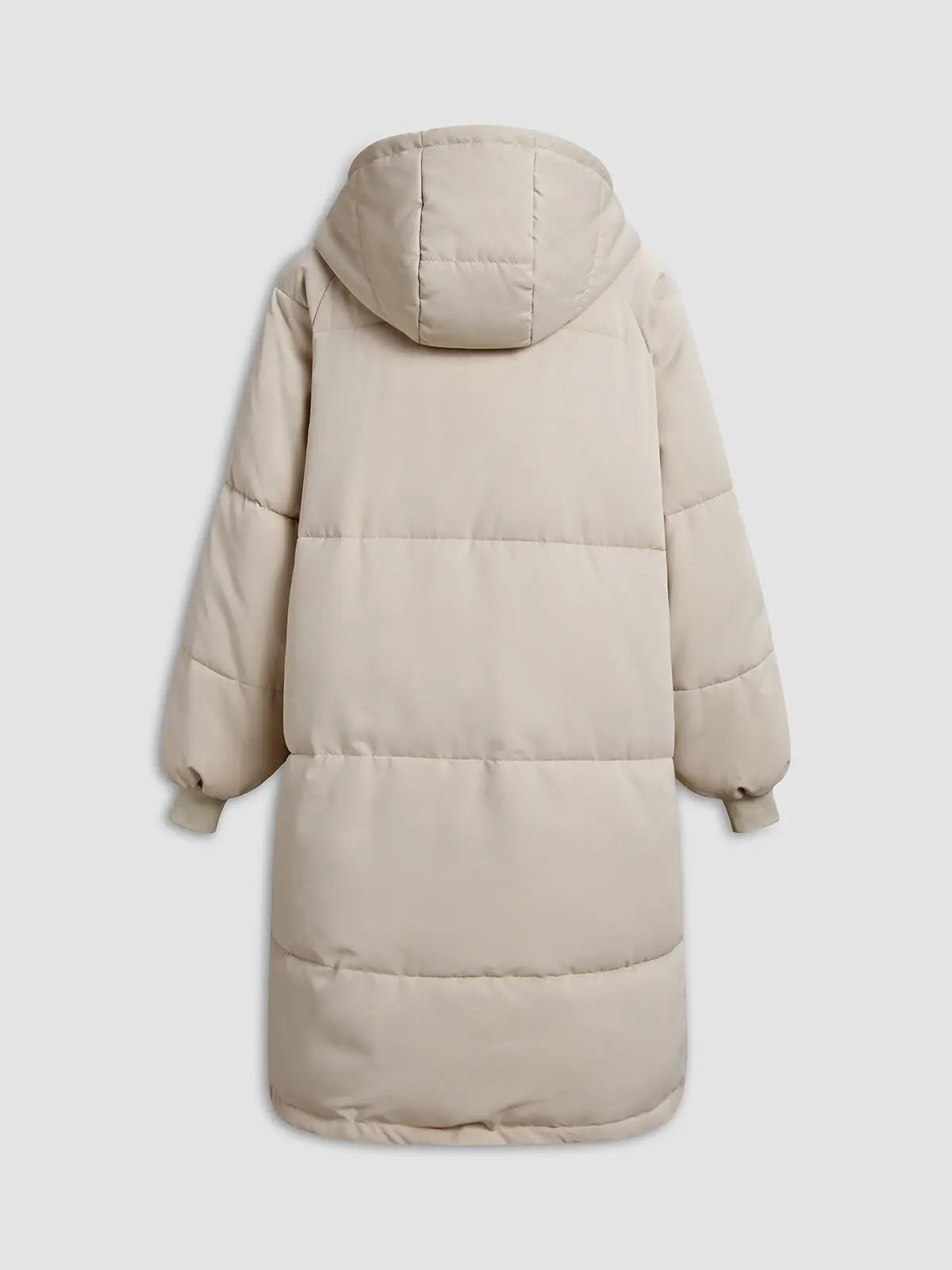 Warm Women's Parka Jacket with Hood and Pockets