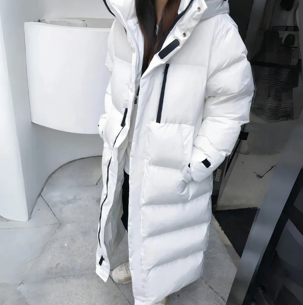 Women's Warm Down Parka Jacket with Hood