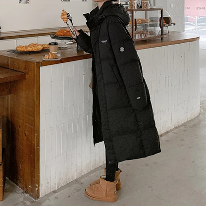 Warm Women's Down Filled Parka Jacket with Hood