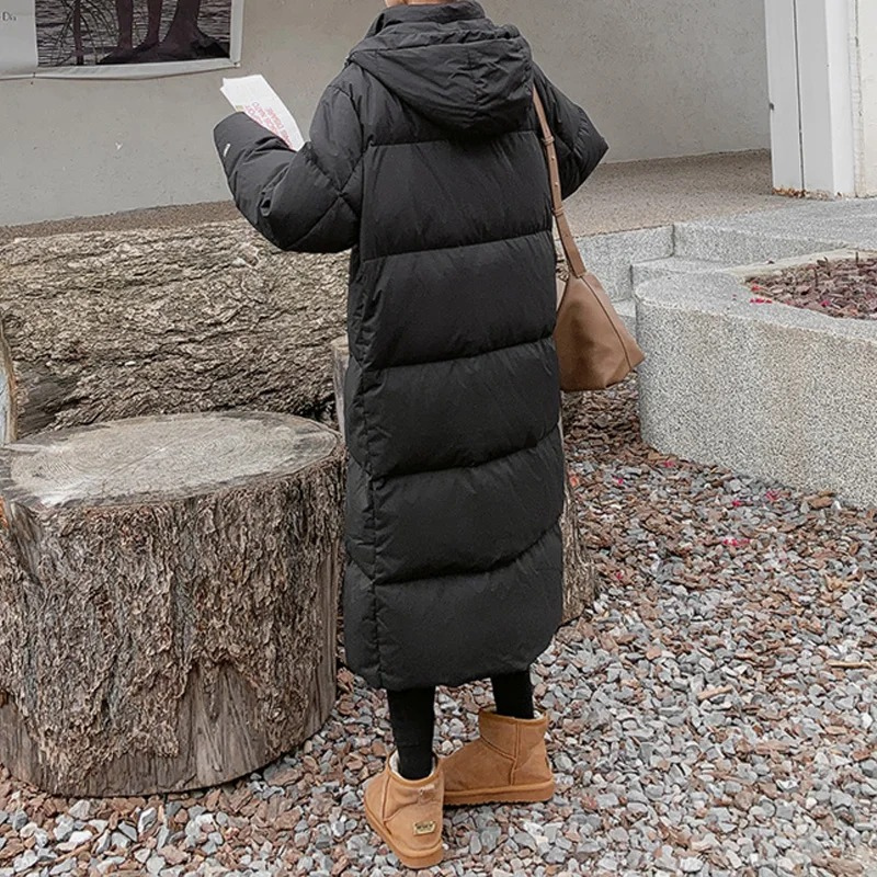 Warm Women's Down Filled Parka Jacket with Hood