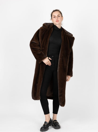 Luxurious Faux Fur Parka Coat for Women - Nocini