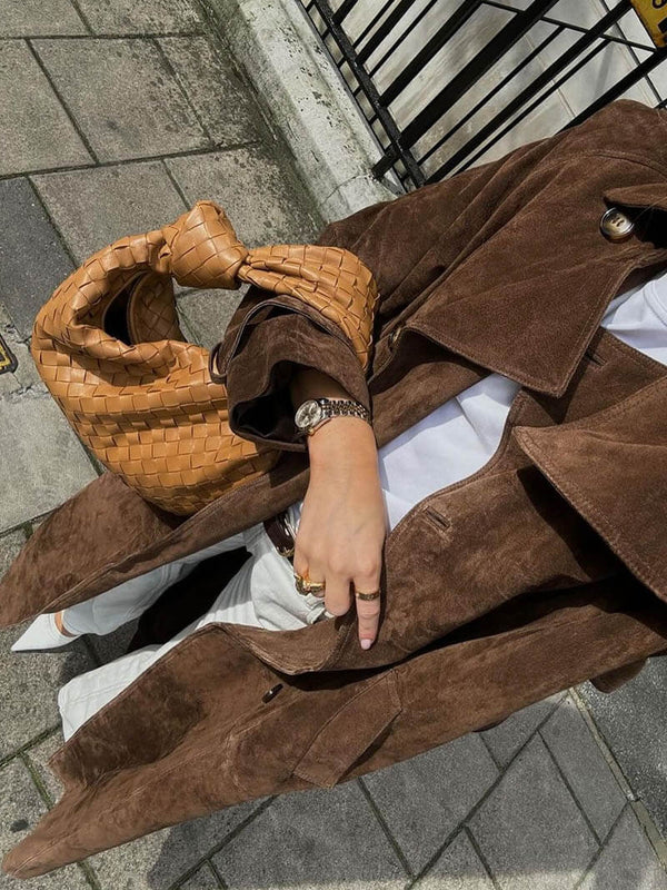Classic Ladies Trench Coat with Wide Collar