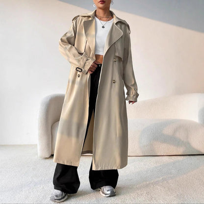 Classic Double Breasted Ladies Trench Coat - Nocini