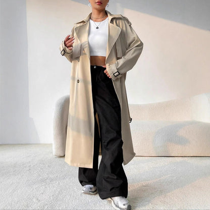 Classic Double Breasted Ladies Trench Coat