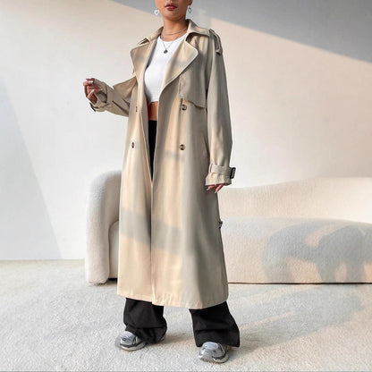 Classic Double Breasted Ladies Trench Coat