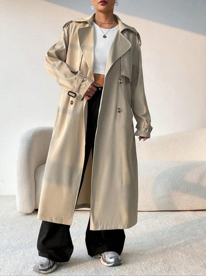 Classic Double Breasted Ladies Trench Coat