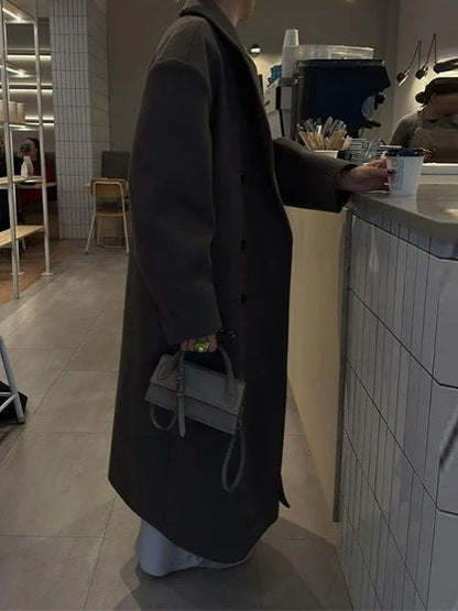 Ladies Classic Collar Button Coat