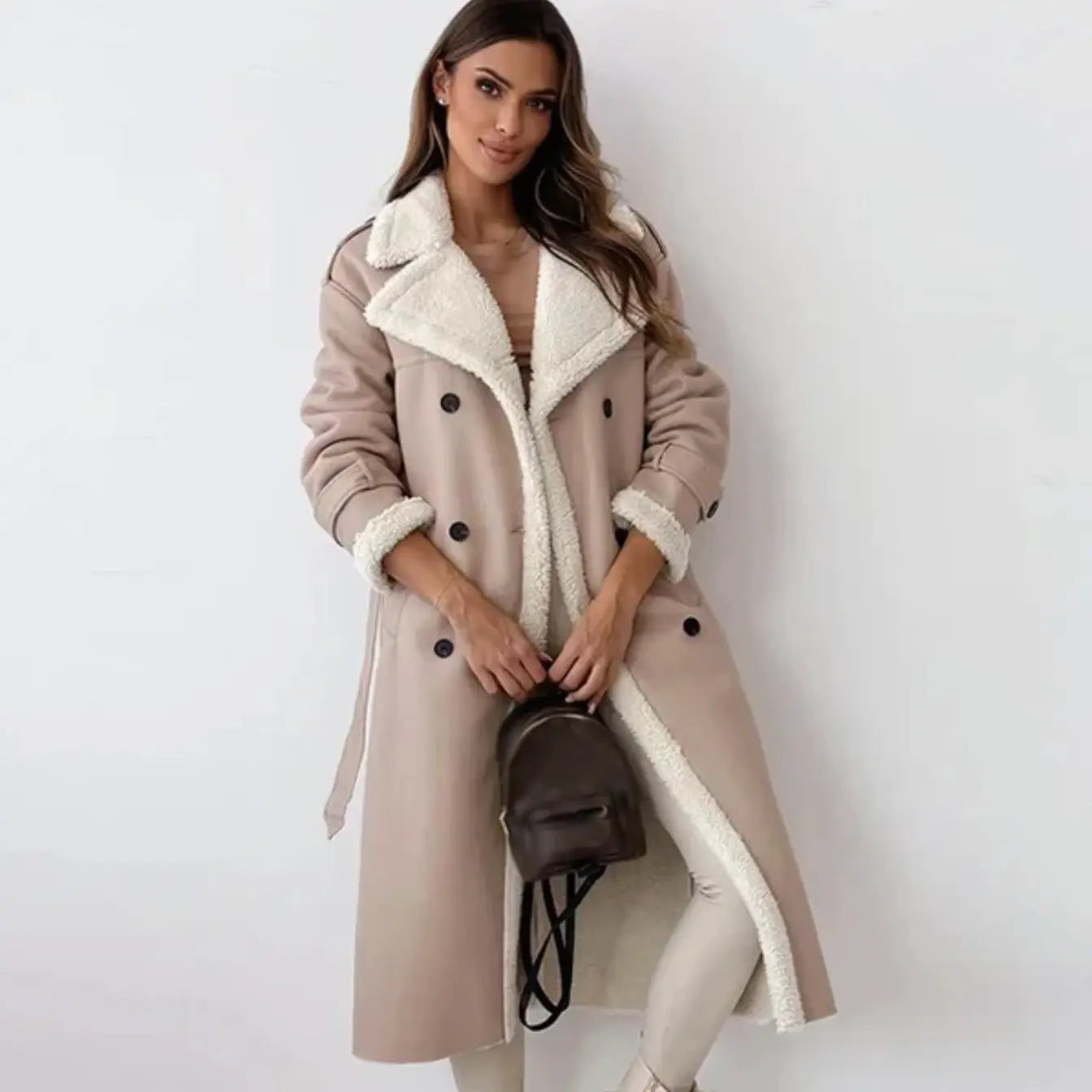 Ladies Classic Double Button Trench Coat