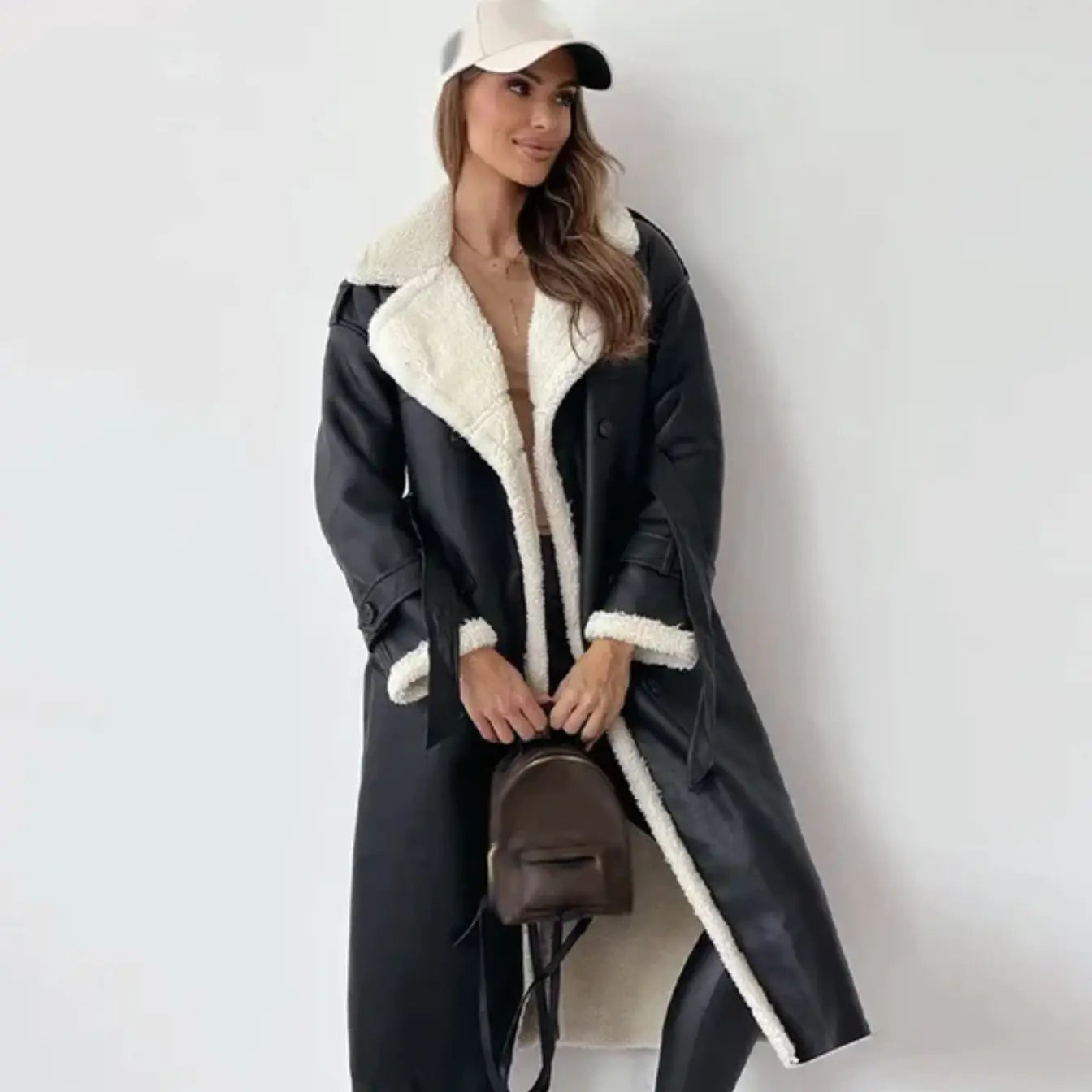 Ladies Classic Double Button Trench Coat - Nocini