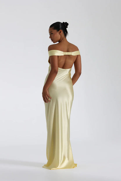 Elegant Ladies Long V Neck Dress