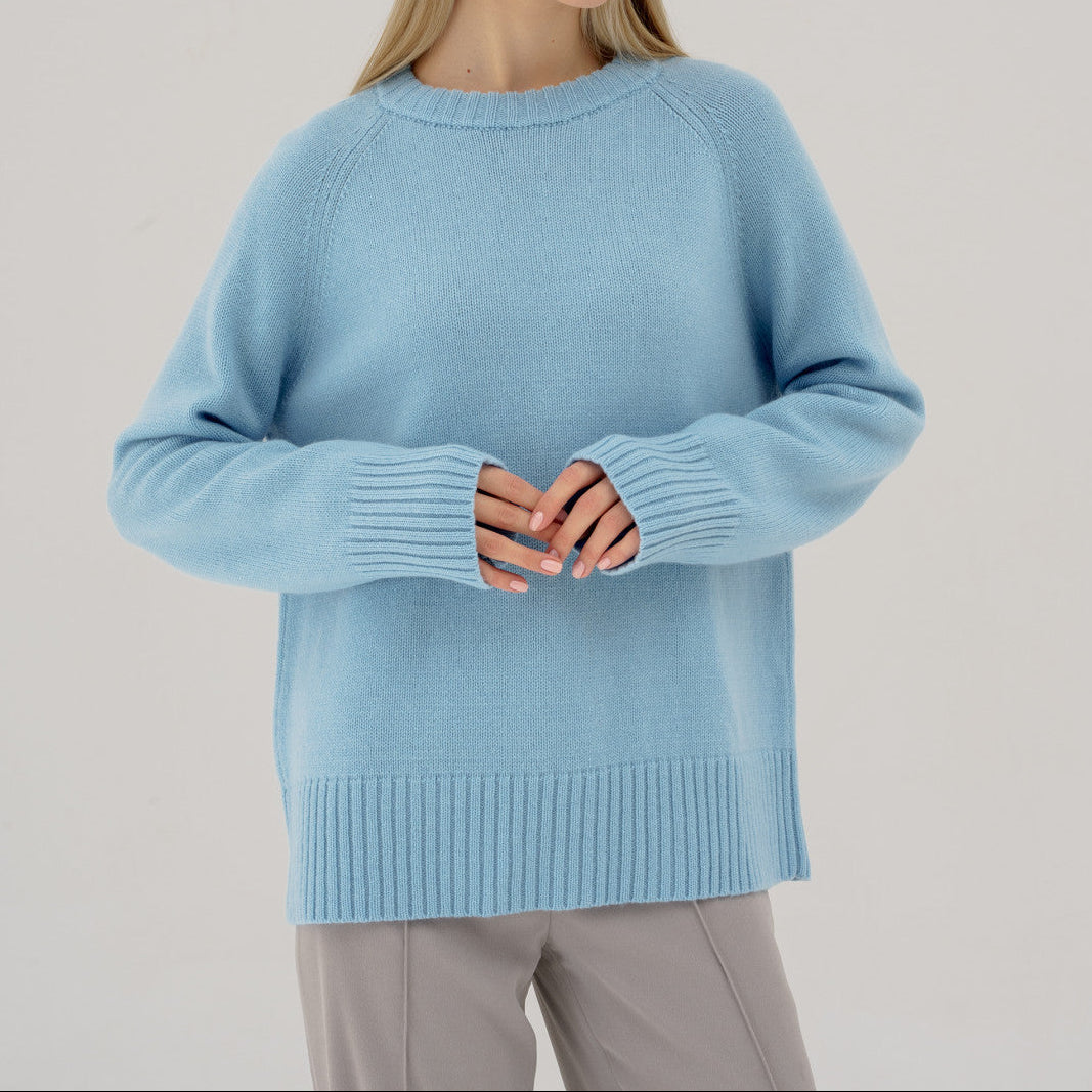 Comfy Women's Crew Neck Raglan Sweater - Nocini
