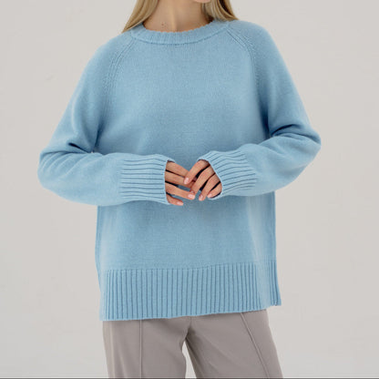 Comfy Women's Crew Neck Raglan Sweater - Nocini