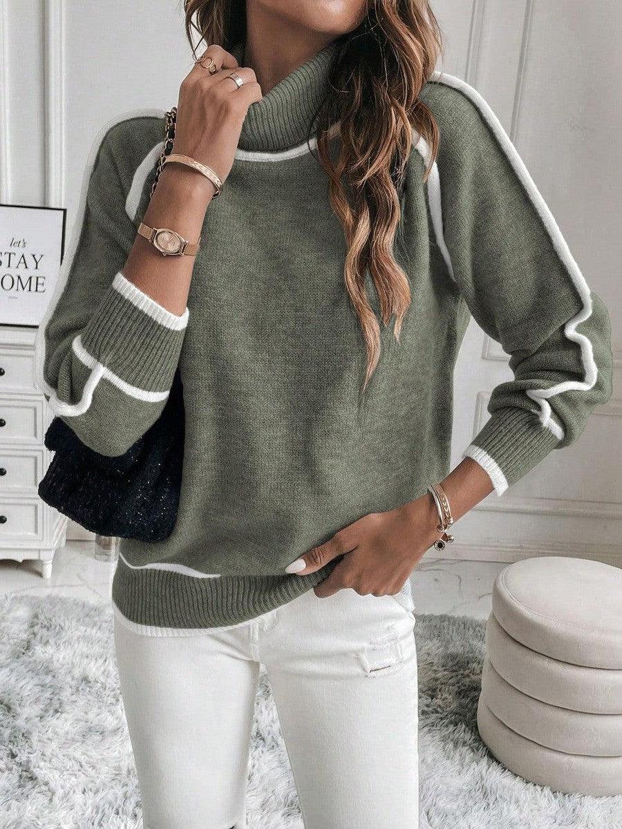 Women's Crew Neck Warm Winter Sweater - Nocini