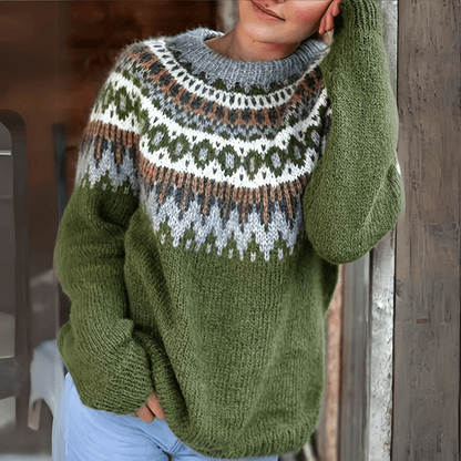 Classic Crew Neck Women's Long Sleeve Sweater - Nocini