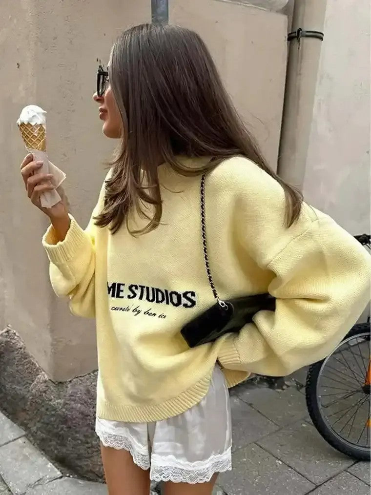 Classic Crew Neck Women's Long Sleeve Sweater