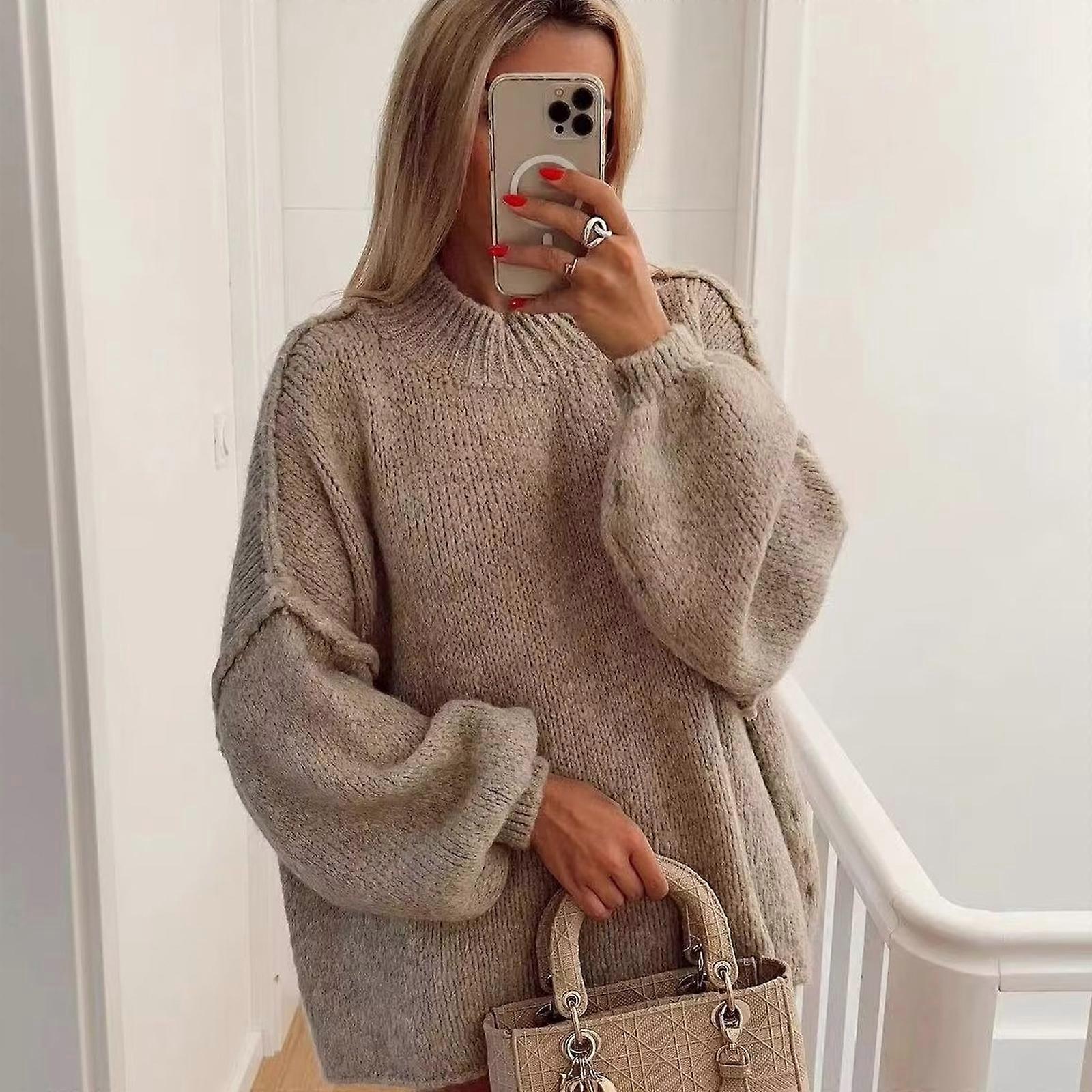 Fashionable Women's Round Neck Pullover Sweater - Nocini