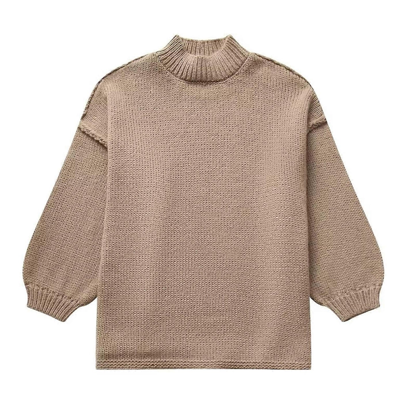 Fashionable Women's Round Neck Pullover Sweater