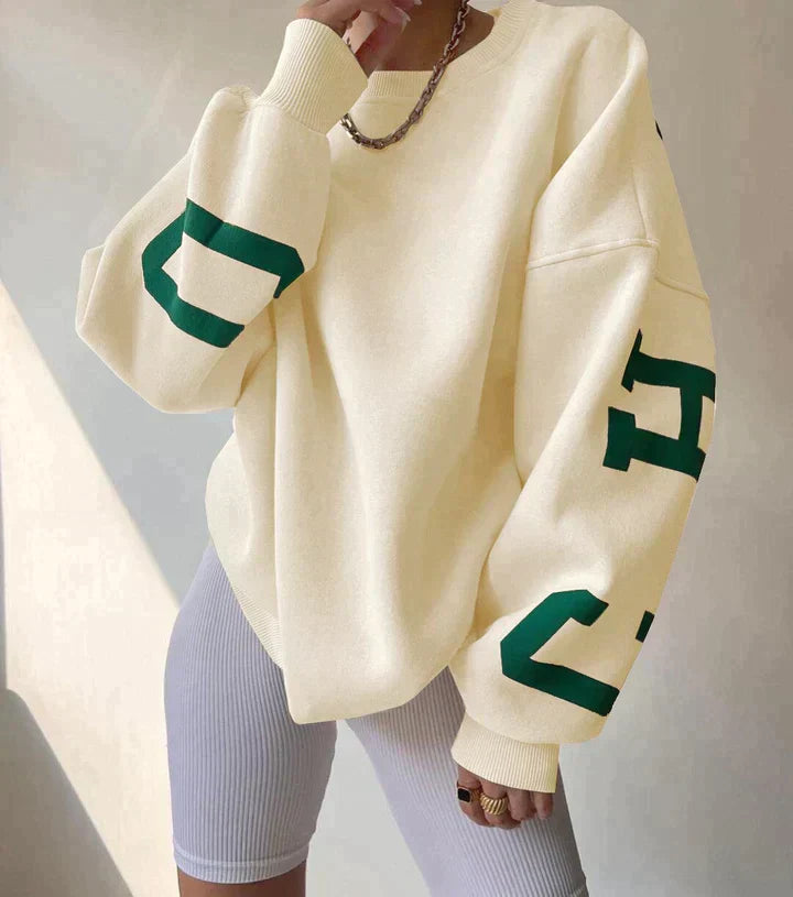 Ladies Crew Neck Graphic Sweatshirt
