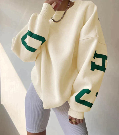 Ladies Crew Neck Graphic Sweatshirt