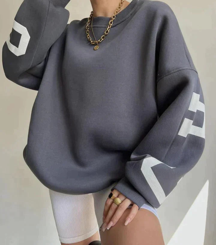 Ladies Crew Neck Graphic Sweatshirt