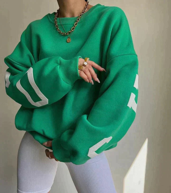 Ladies Crew Neck Graphic Sweatshirt