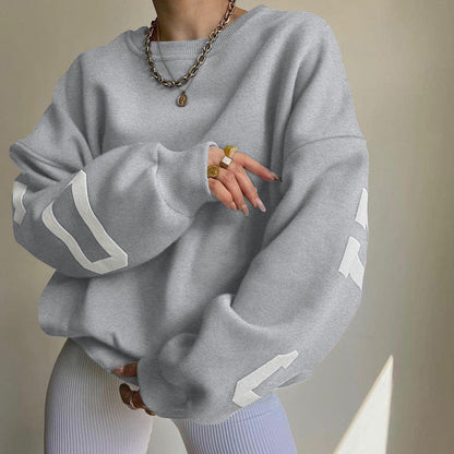 Ladies Crew Neck Graphic Sweatshirt