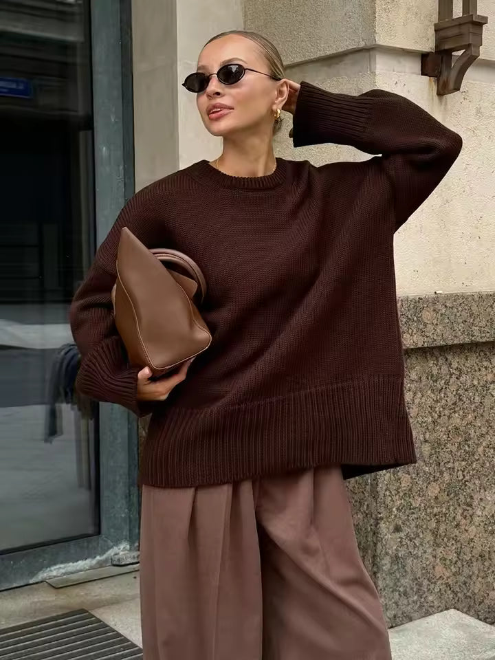 Soft Women's Crew Neck Pullover Sweater