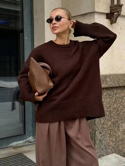 Soft Women's Crew Neck Pullover Sweater