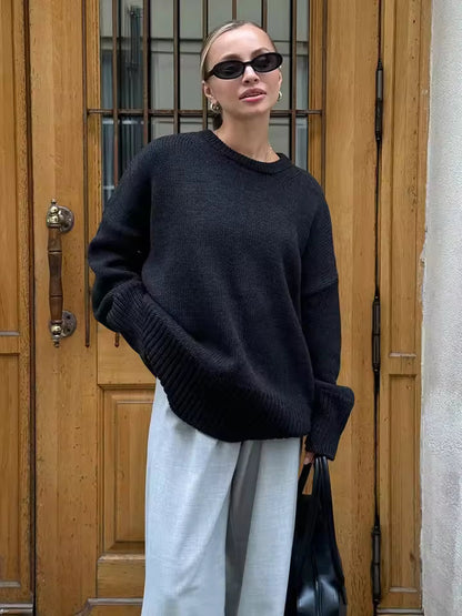 Soft Women's Crew Neck Pullover Sweater