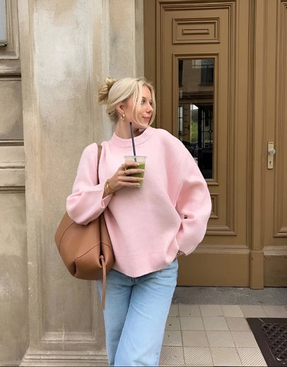 Classic Crew Neck Women's Long Sleeve Sweater - Nocini