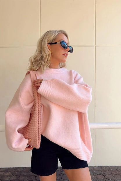 Classic Crew Neck Women's Long Sleeve Sweater